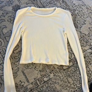 Reformation Ribbed Long Sleeve Crop
